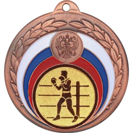 Медаль №571-196 (Бокс, диаметр 50 мм (Медаль цвет бронза плюс жетон для вклейки) Место для вставок: обратная сторона диаметр 45 мм)