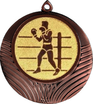 Медаль №571-8 (Бокс, диаметр 70 мм (Медаль цвет бронза плюс жетон для вклейки) Место для вставок: обратная сторона диаметр 64 мм)