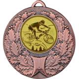 Медаль №576-192 (Велоспорт, диаметр 50 мм (Медаль цвет бронза плюс жетон для вклейки) Место для вставок: обратная сторона диаметр 45 мм)