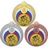 Комплект медалей №576-196 (Велоспорт, диаметр 50 мм (Три медали плюс три жетона для вклейки) Место для вставок: обратная сторона диаметр 45 мм)