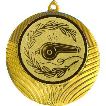 Медаль №577-1302 (Судейство, диаметр 56 мм (Медаль цвет золото плюс жетон для вклейки) Место для вставок: обратная сторона диаметр 50 мм)