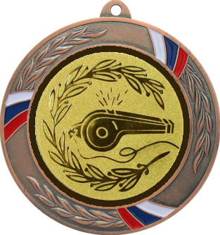Медаль №577-1285 (Судейство, диаметр 70 мм (Медаль цвет бронза плюс жетон для вклейки) Место для вставок: обратная сторона диаметр 60 мм)