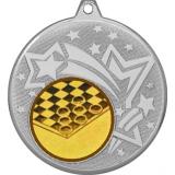 Медаль №578-1274 (Шашки, диаметр 45 мм (Медаль цвет серебро плюс жетон для вклейки) Место для вставок: обратная сторона диаметр 40 мм)