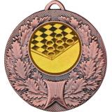 Медаль №578-192 (Шашки, диаметр 50 мм (Медаль цвет бронза плюс жетон для вклейки) Место для вставок: обратная сторона диаметр 45 мм)