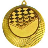 Медаль №578-1302 (Шашки, диаметр 56 мм (Медаль цвет золото плюс жетон для вклейки) Место для вставок: обратная сторона диаметр 50 мм)