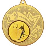 Медаль №579-1274 (Биатлон, диаметр 45 мм (Медаль цвет золото плюс жетон для вклейки) Место для вставок: обратная сторона диаметр 40 мм)