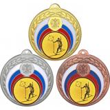 Комплект медалей №579-196 (Биатлон, диаметр 50 мм (Три медали плюс три жетона для вклейки) Место для вставок: обратная сторона диаметр 45 мм)