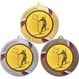 Комплект из трёх медалей MN207 (Биатлон, диаметр 80 мм (Три медали плюс три жетона))