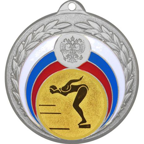 Медаль №58-196 (Прыжки в воду, диаметр 50 мм (Медаль цвет серебро плюс жетон для вклейки) Место для вставок: обратная сторона диаметр 45 мм)