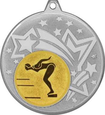 Медаль №58-27 (Прыжки в воду, диаметр 45 мм (Медаль цвет серебро плюс жетон для вклейки) Место для вставок: обратная сторона диаметр 39 мм)