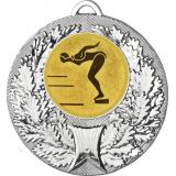Медаль №58-192 (Плавание, диаметр 50 мм (Медаль цвет серебро плюс жетон для вклейки) Место для вставок: обратная сторона диаметр 45 мм)
