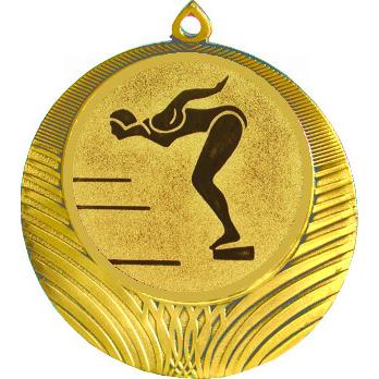 Медаль №58-8 (Плавание, диаметр 70 мм (Медаль цвет золото плюс жетон для вклейки) Место для вставок: обратная сторона диаметр 64 мм)