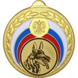 Медаль №580-196 (Собаководство, диаметр 50 мм (Медаль цвет золото плюс жетон для вклейки) Место для вставок: обратная сторона диаметр 45 мм)
