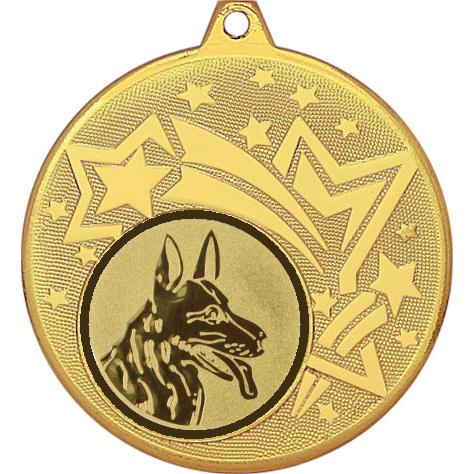 Медаль №580-1274 (Собаководство, диаметр 45 мм (Медаль цвет золото плюс жетон для вклейки) Место для вставок: обратная сторона диаметр 40 мм)