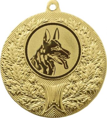 Медаль №580-192 (Собаководство, диаметр 50 мм (Медаль цвет золото плюс жетон для вклейки) Место для вставок: обратная сторона диаметр 45 мм)