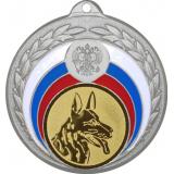 Медаль №580-196 (Собаководство, диаметр 50 мм (Медаль цвет серебро плюс жетон для вклейки) Место для вставок: обратная сторона диаметр 45 мм)