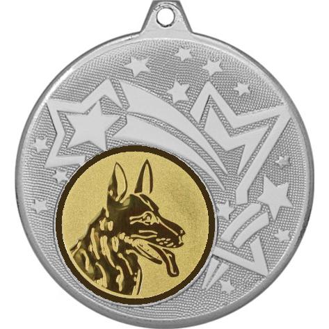Медаль №580-1274 (Собаководство, диаметр 45 мм (Медаль цвет серебро плюс жетон для вклейки) Место для вставок: обратная сторона диаметр 40 мм)