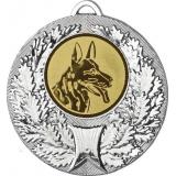 Медаль №580-192 (Собаководство, диаметр 50 мм (Медаль цвет серебро плюс жетон для вклейки) Место для вставок: обратная сторона диаметр 45 мм)