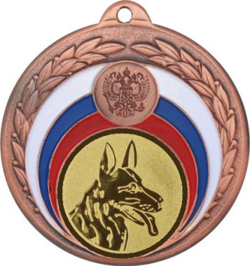 Медаль №580-196 (Собаководство, диаметр 50 мм (Медаль цвет бронза плюс жетон для вклейки) Место для вставок: обратная сторона диаметр 45 мм)