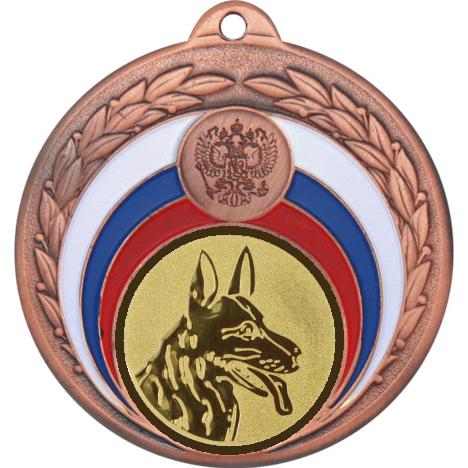 Медаль №580-196 (Выставки собак (собаководство), диаметр 50 мм (Медаль цвет бронза плюс жетон для вклейки) Место для вставок: обратная сторона диаметр 45 мм)
