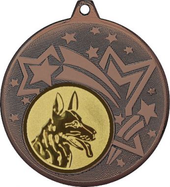 Медаль №580-27 (Собаководство, диаметр 45 мм (Медаль цвет бронза плюс жетон для вклейки) Место для вставок: обратная сторона диаметр 39 мм)