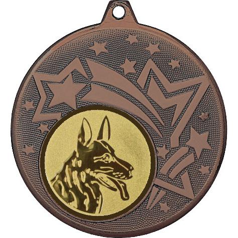 Медаль №580-1274 (Выставки собак (собаководство), диаметр 45 мм (Медаль цвет бронза плюс жетон для вклейки) Место для вставок: обратная сторона диаметр 40 мм)