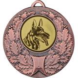 Медаль №580-192 (Собаководство, диаметр 50 мм (Медаль цвет бронза плюс жетон для вклейки) Место для вставок: обратная сторона диаметр 45 мм)