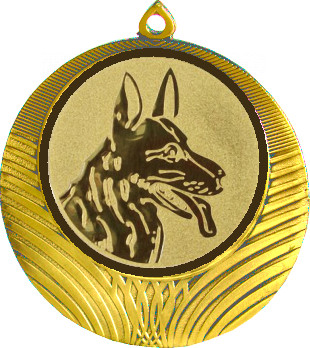 Медаль №580-1302 (Собаководство, диаметр 56 мм (Медаль цвет золото плюс жетон для вклейки) Место для вставок: обратная сторона диаметр 50 мм)