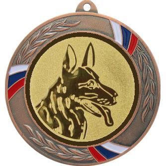 Медаль №580-1285 (Выставки собак (собаководство), диаметр 70 мм (Медаль цвет бронза плюс жетон для вклейки) Место для вставок: обратная сторона диаметр 60 мм)
