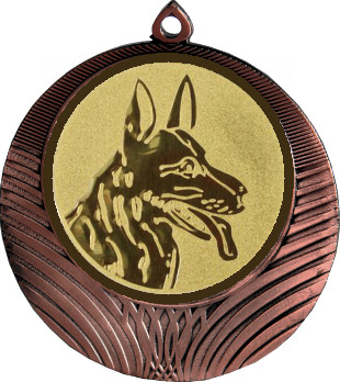 Медаль №580-1302 (Собаководство, диаметр 56 мм (Медаль цвет бронза плюс жетон для вклейки) Место для вставок: обратная сторона диаметр 50 мм)