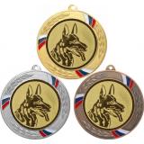 Комплект медалей №580-1285 (Собаководство, диаметр 70 мм (Три медали плюс три жетона для вклейки) Место для вставок: обратная сторона диаметр 60 мм)