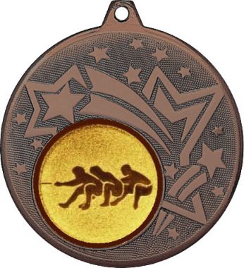 Медаль №581-27 (Перетягивание каната, диаметр 45 мм (Медаль цвет бронза плюс жетон для вклейки) Место для вставок: обратная сторона диаметр 39 мм)