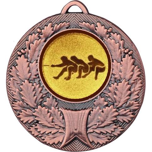 Медаль №581-192 (Перетягивание каната, диаметр 50 мм (Медаль цвет бронза плюс жетон для вклейки) Место для вставок: обратная сторона диаметр 45 мм)