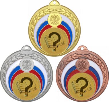 Комплект медалей №582-196 (Образование, диаметр 50 мм (Три медали плюс три жетона для вклейки) Место для вставок: обратная сторона диаметр 45 мм)