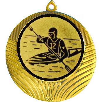 Медаль №583-8 (Гребля, диаметр 70 мм (Медаль цвет золото плюс жетон для вклейки) Место для вставок: обратная сторона диаметр 64 мм)