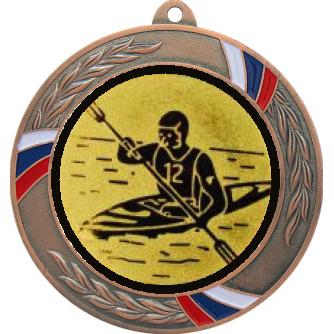 Медаль №583-1285 (Гребля, диаметр 70 мм (Медаль цвет бронза плюс жетон для вклейки) Место для вставок: обратная сторона диаметр 60 мм)
