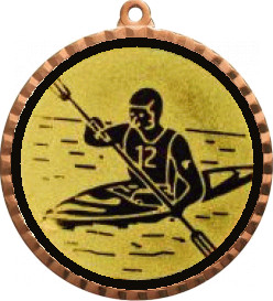 Медаль №583-8 (Гребля, диаметр 70 мм (Медаль цвет бронза плюс жетон для вклейки) Место для вставок: обратная сторона диаметр 64 мм)