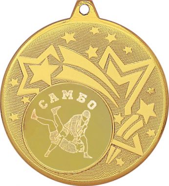 Медаль №584-1274 (Самбо, диаметр 45 мм (Медаль цвет золото плюс жетон для вклейки) Место для вставок: обратная сторона диаметр 40 мм)