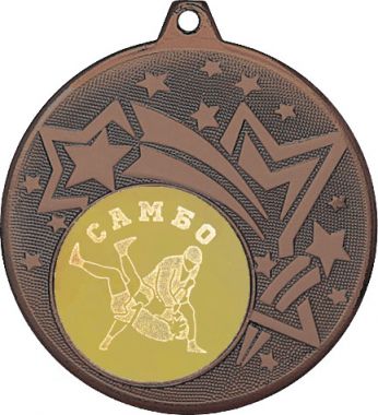 Медаль №584-1274 (Самбо, диаметр 45 мм (Медаль цвет бронза плюс жетон для вклейки) Место для вставок: обратная сторона диаметр 40 мм)