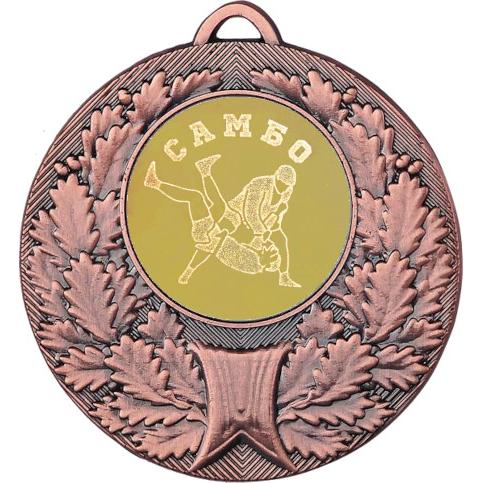 Медаль №584-192 (Самбо, диаметр 50 мм (Медаль цвет бронза плюс жетон для вклейки) Место для вставок: обратная сторона диаметр 45 мм)