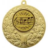 Медаль №586-192 (Музыка, диаметр 50 мм (Медаль цвет золото плюс жетон для вклейки) Место для вставок: обратная сторона диаметр 45 мм)