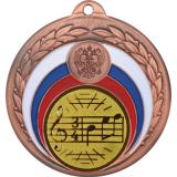 Медаль №586-196 (Музыка, диаметр 50 мм (Медаль цвет бронза плюс жетон для вклейки) Место для вставок: обратная сторона диаметр 45 мм)