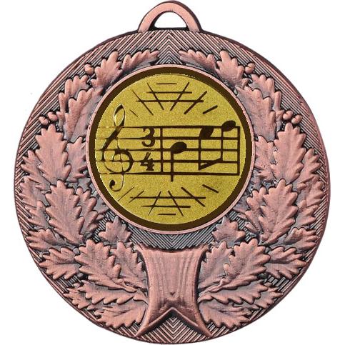 Медаль №586-192 (Музыка, диаметр 50 мм (Медаль цвет бронза плюс жетон для вклейки) Место для вставок: обратная сторона диаметр 45 мм)