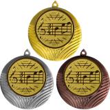 Комплект из трёх медалей MN8 (Музыка, диаметр 70 мм (Три медали плюс три жетона))