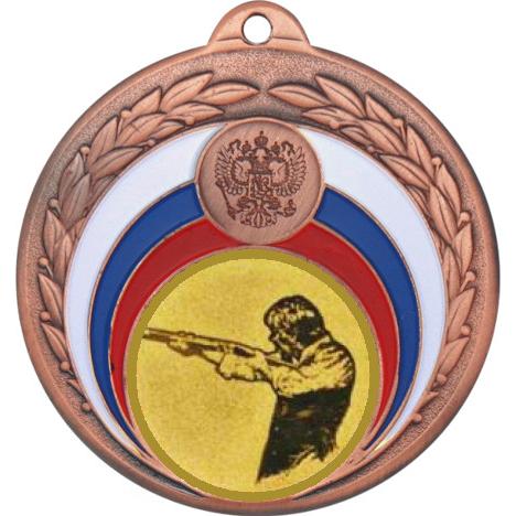 Медаль №587-196 (Пулевая стрельба, диаметр 50 мм (Медаль цвет бронза плюс жетон для вклейки) Место для вставок: обратная сторона диаметр 45 мм)