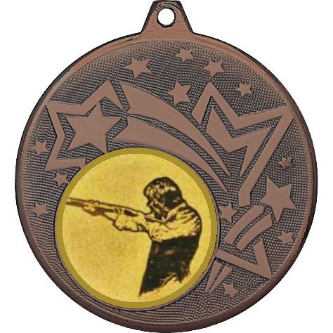 Медаль №587-1274 (Стрельба, диаметр 45 мм (Медаль цвет бронза плюс жетон для вклейки) Место для вставок: обратная сторона диаметр 40 мм)