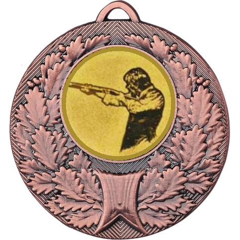 Медаль №587-192 (Стрельба, диаметр 50 мм (Медаль цвет бронза плюс жетон для вклейки) Место для вставок: обратная сторона диаметр 45 мм)