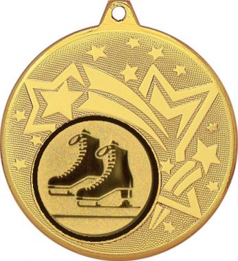 Медаль №588-1274 (Фигурное катание, диаметр 45 мм (Медаль цвет золото плюс жетон для вклейки) Место для вставок: обратная сторона диаметр 40 мм)