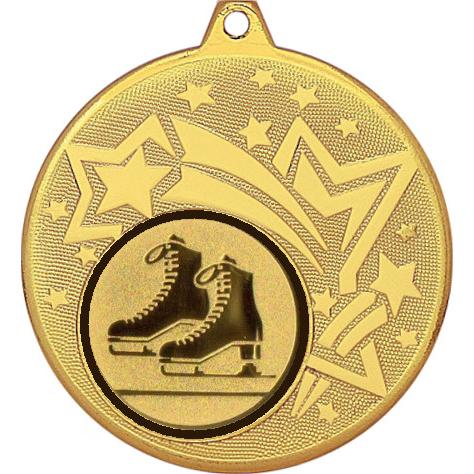 Медаль №588-1274 (Фигурное катание, диаметр 45 мм (Медаль цвет золото плюс жетон для вклейки) Место для вставок: обратная сторона диаметр 40 мм)