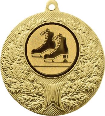 Медаль №588-192 (Фигурное катание, диаметр 50 мм (Медаль цвет золото плюс жетон для вклейки) Место для вставок: обратная сторона диаметр 45 мм)
